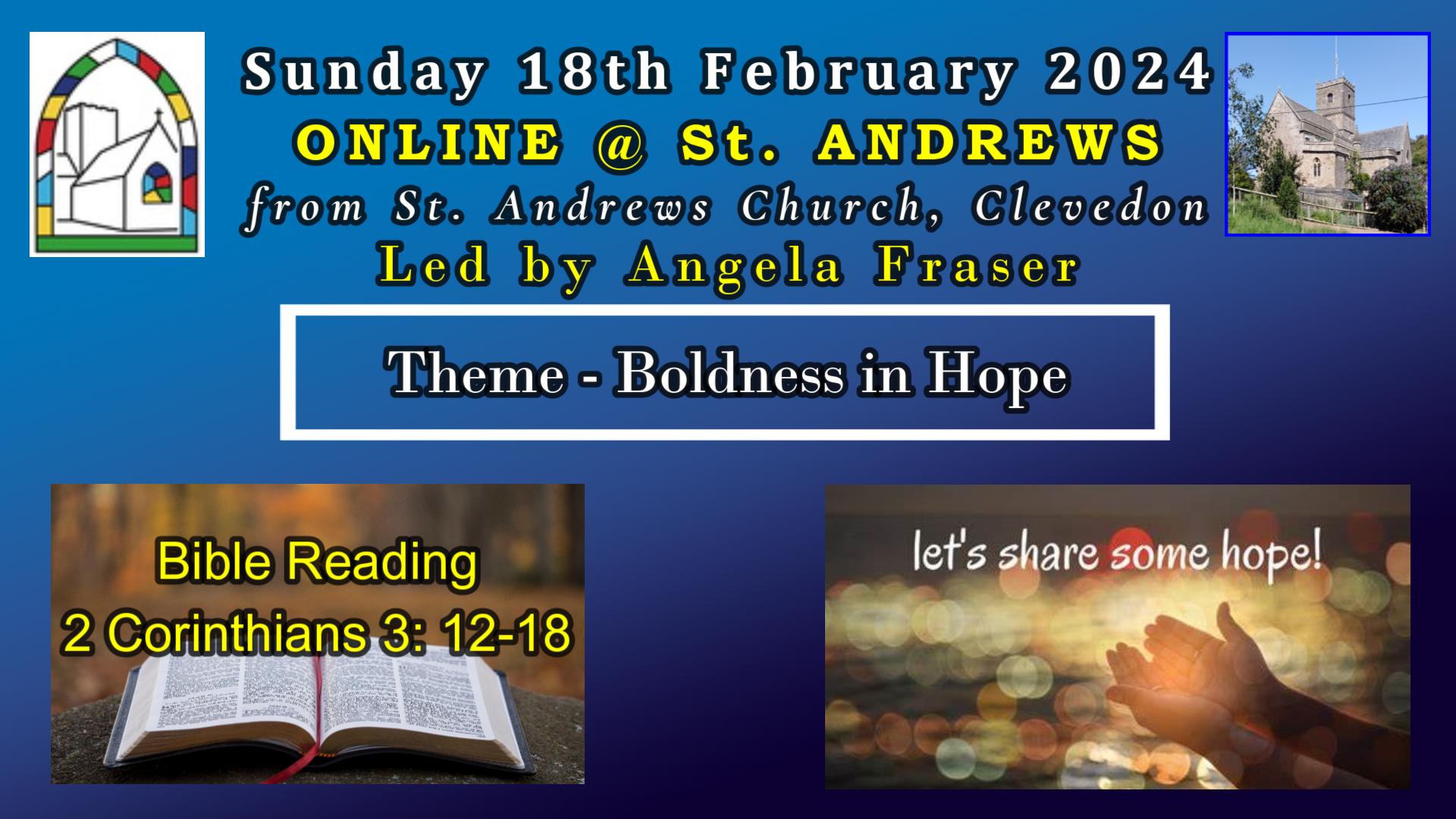 St Andrew's Online: Boldness in Hope