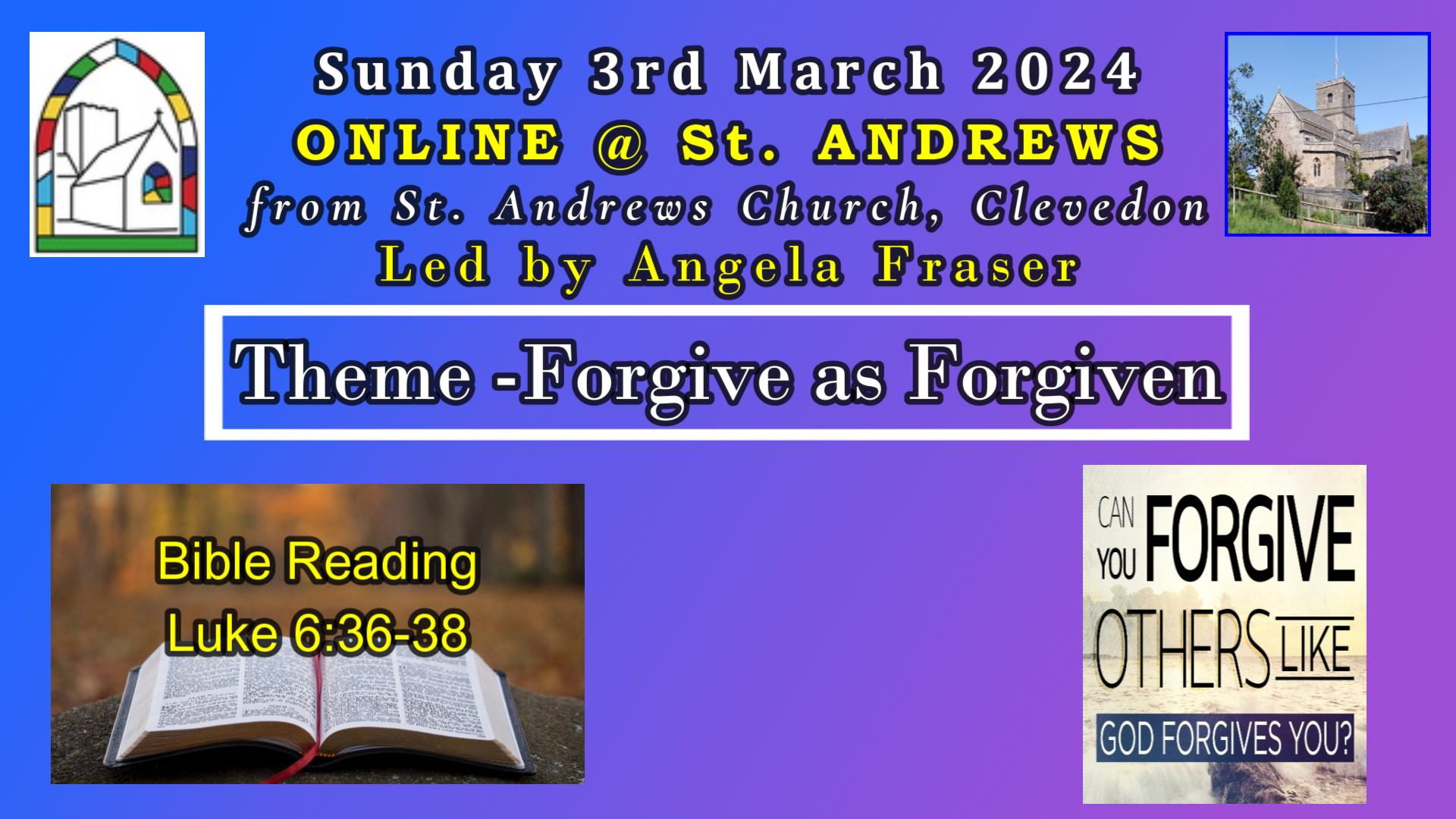 St Andrew's Online: Forgive as Forgiven