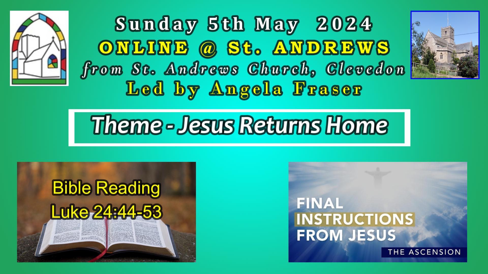 St Andrew's Online: Jesus returns home