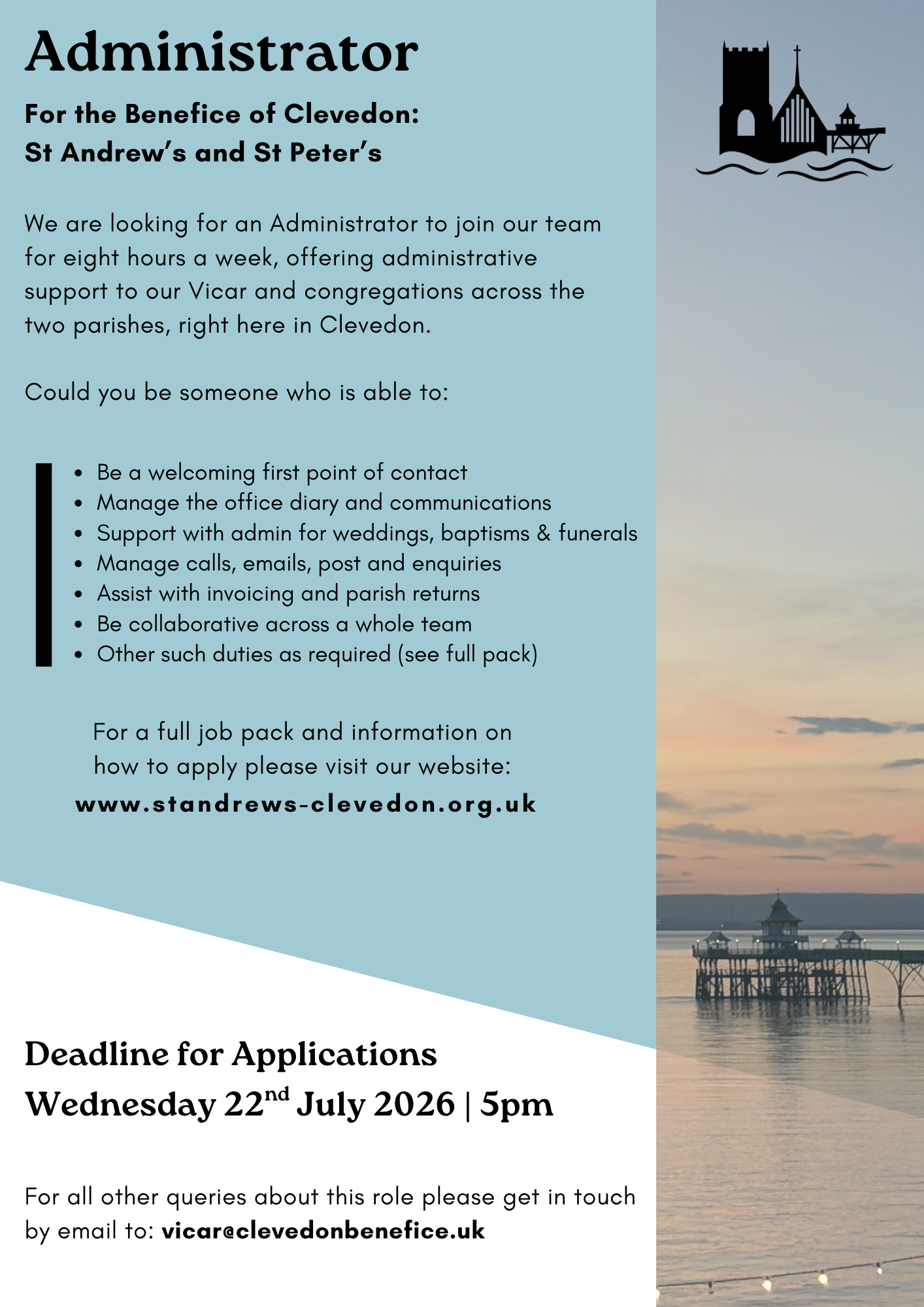 Benefice Administrator Job Advert